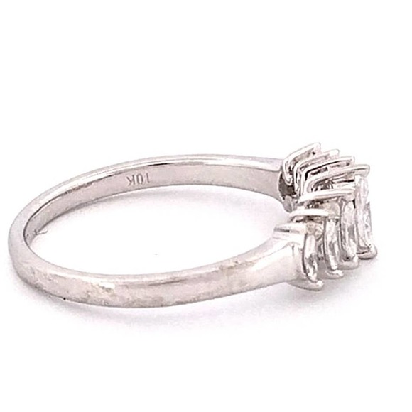 10K Diamond Marquise-Cut Anniversary Band REAL DIAMONDS size6,7,8 - Picture 9 of 12